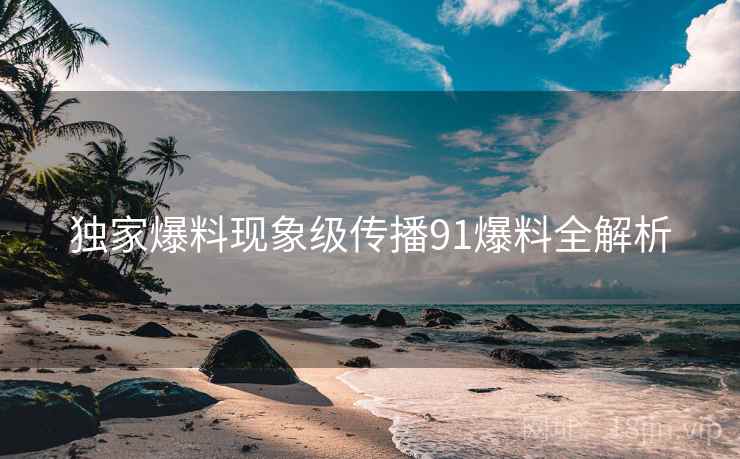 独家爆料现象级传播91爆料全解析 独家爆料现象级传播91爆料全解析