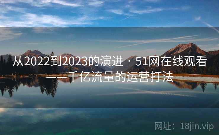 从2022到2023的演进 · 51网在线观看——千亿流量的运营打法 从2022到2023的演进 · 51网在线观看——千亿流量的运营打法