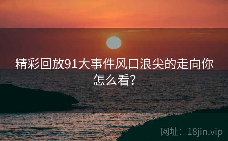 精彩回放91大事件风口浪尖的走向你怎么看? 精彩回放91大事件风口浪尖的走向你怎么看?