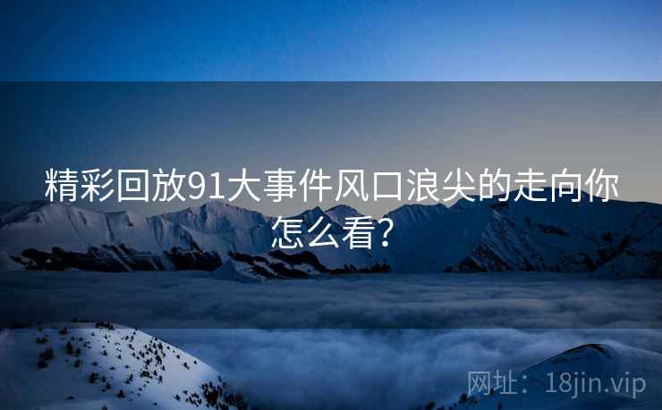 精彩回放91大事件风口浪尖的走向你怎么看? 精彩回放91大事件风口浪尖的走向你怎么看?